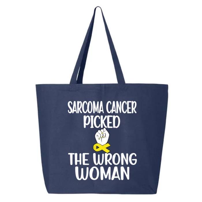 Sarcoma Picked The Wrong Sarcoma Cancer Survivor Cute Gift 25L Jumbo Tote