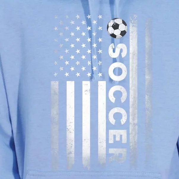 Soccer Player USA US American Flag Girls Boys Unisex Surf Hoodie