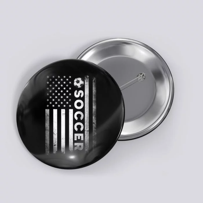 Soccer Player USA US American Flag Girls Boys Button