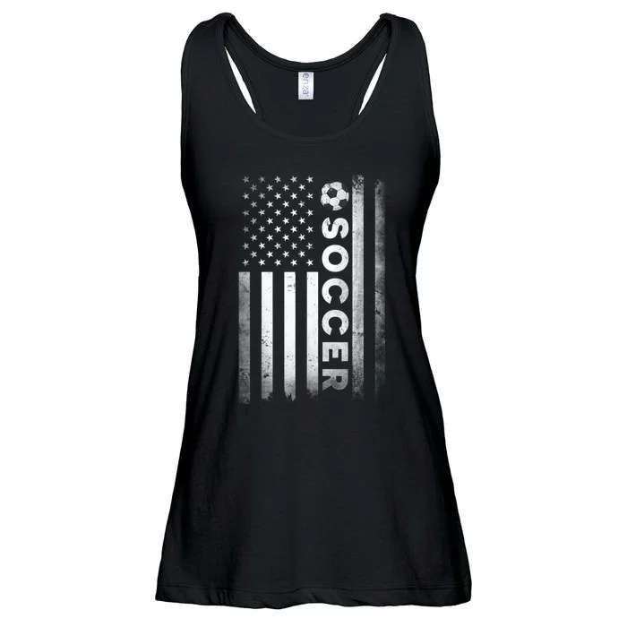 Soccer Player USA US American Flag Girls Boys Ladies Essential Flowy Tank