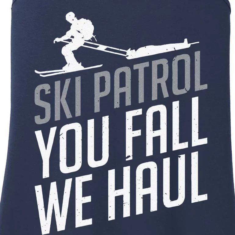 Ski Patrol vinatge You Fall We Haul Skiing Winter Sports Ladies Essential Tank