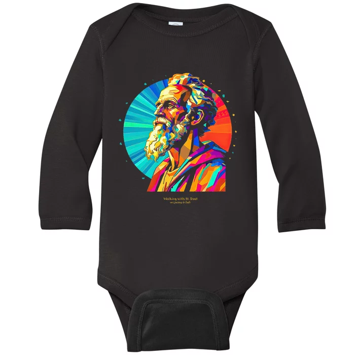 St. Paul Vibrant Low Poly Baby Long Sleeve Bodysuit