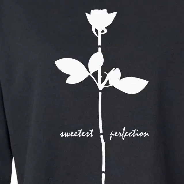 SWEETEST PERFECTION White Design Cropped Pullover Crew