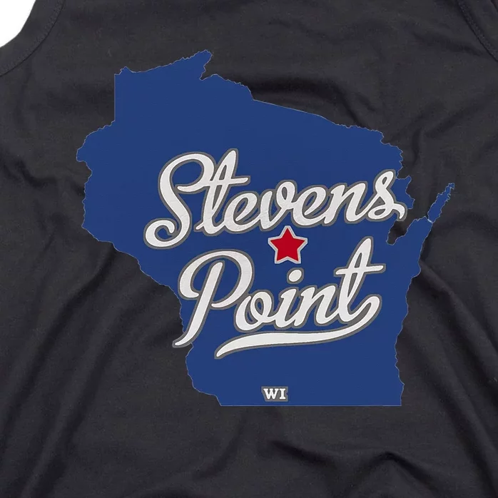 Stevens Point Wisconsin WI Map Tank Top