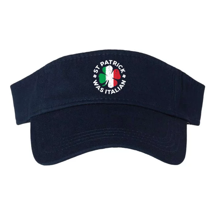 St Patrick Was Italian Clover Shamrocks Irish Flag Valucap Bio-Washed Visor