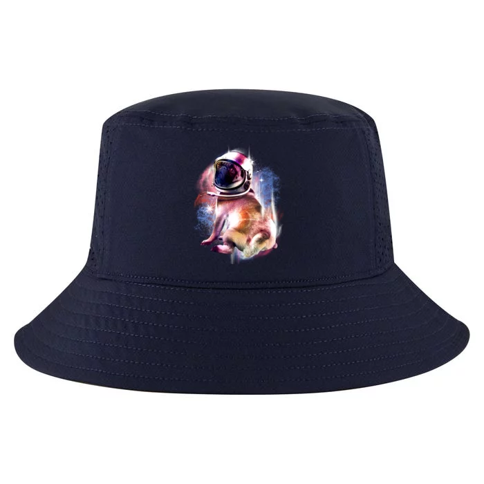 Space Pug Wearing Helmet Cool Comfort Performance Bucket Hat