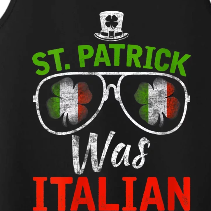 St Patrick Was Italian St Patrick's Day Funny Performance Tank