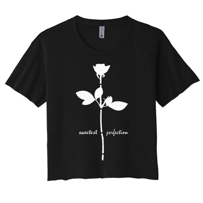 Sweetest Perfection White Design Women's Crop Top Tee