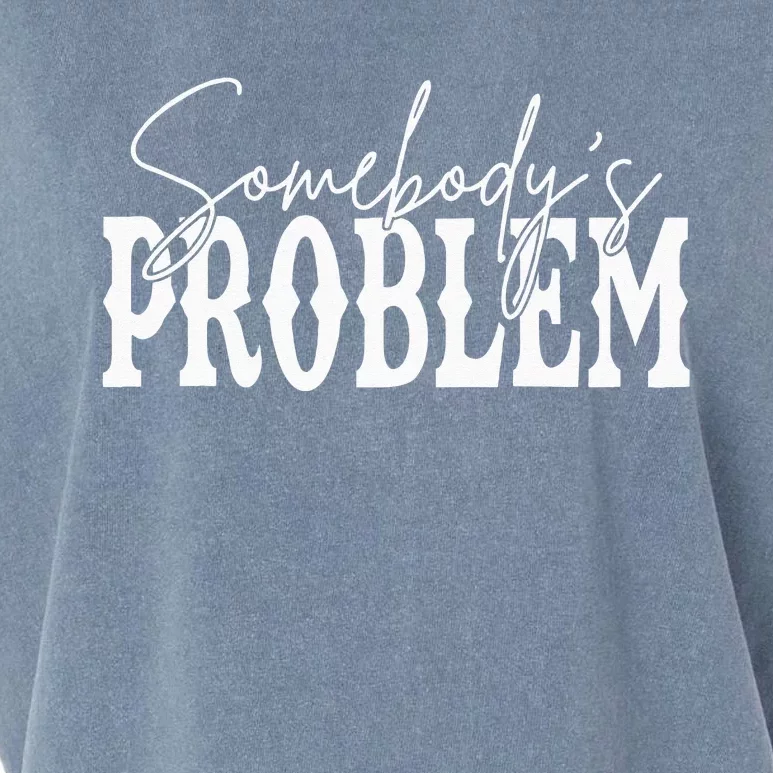 Somebodys Problem Western Country Cowboy Morgan Fan Garment-Dyed Women's Muscle Tee