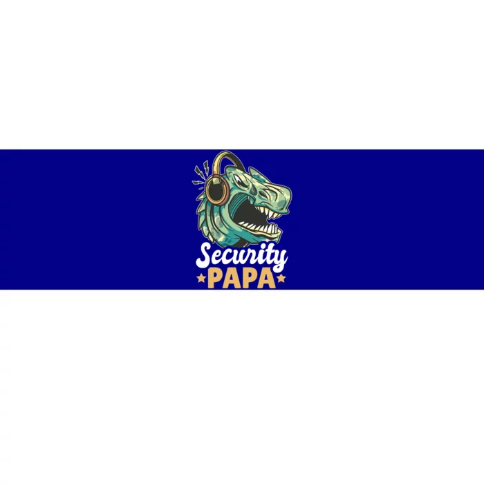 Security Papa With A Dinosaur For Father's Day Meaningful Gift Bumper Sticker