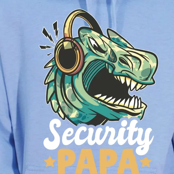 Security Papa With A Dinosaur For Father's Day Meaningful Gift Unisex Surf Hoodie