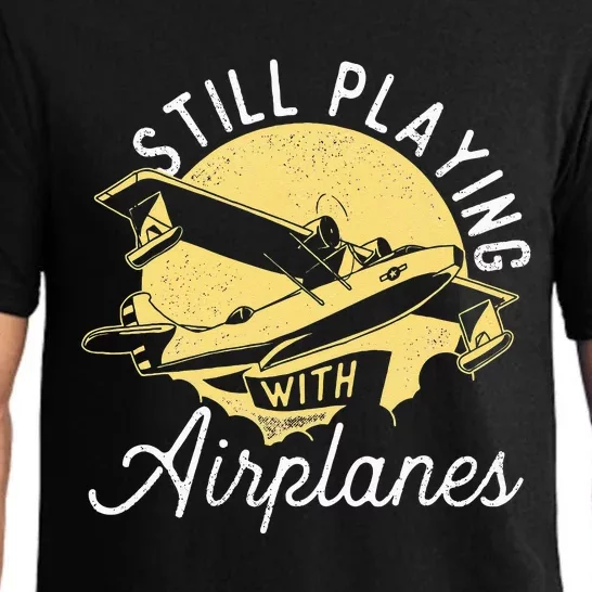 Still Playing With Airplanes RC Plane Pilot Remote Control Pajama Set