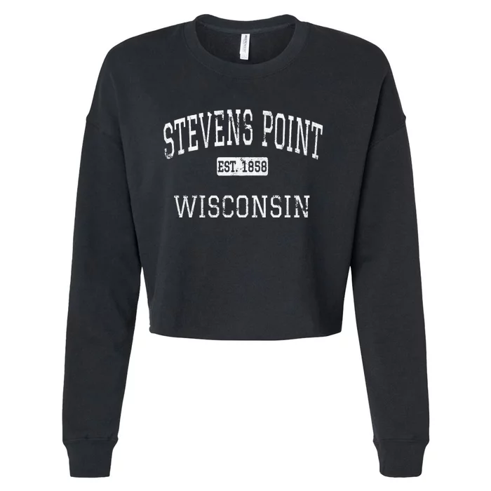 Stevens Point Wisconsin WI Vintage Cropped Pullover Crew