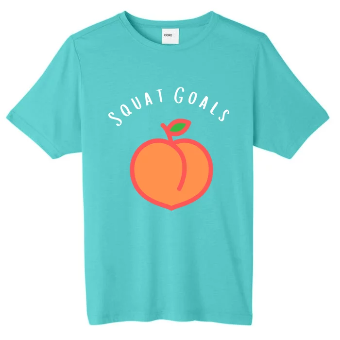 Squat Peach Workout Gym Goals Squats Gift ChromaSoft Performance T-Shirt