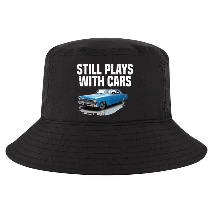 Still Plays With Cars 1967 1969 1972 Blue Muscle Car Cool Comfort Performance Bucket Hat