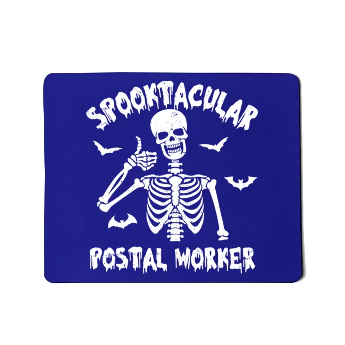 Spooktacular Postal Worker Funny Skeleton Halloween Gift Mousepad