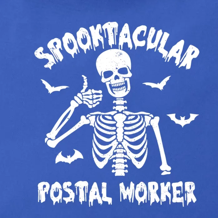 Spooktacular Postal Worker Funny Skeleton Halloween Gift Zip Tote Bag