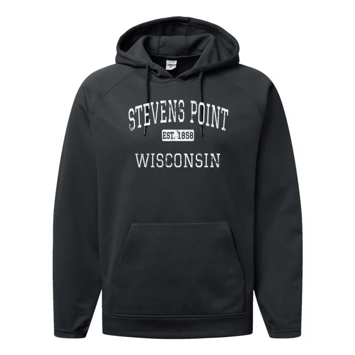 Stevens Point Wisconsin Wi Vintage Performance Fleece Hoodie