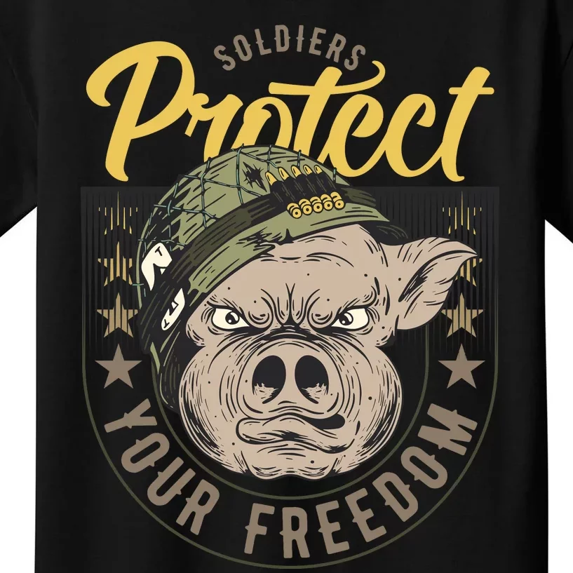 Soldiers Protect Your Freedom Kids T-Shirt