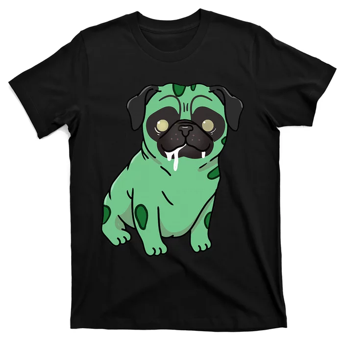 Spooky Pug Zombie Costume T-Shirt