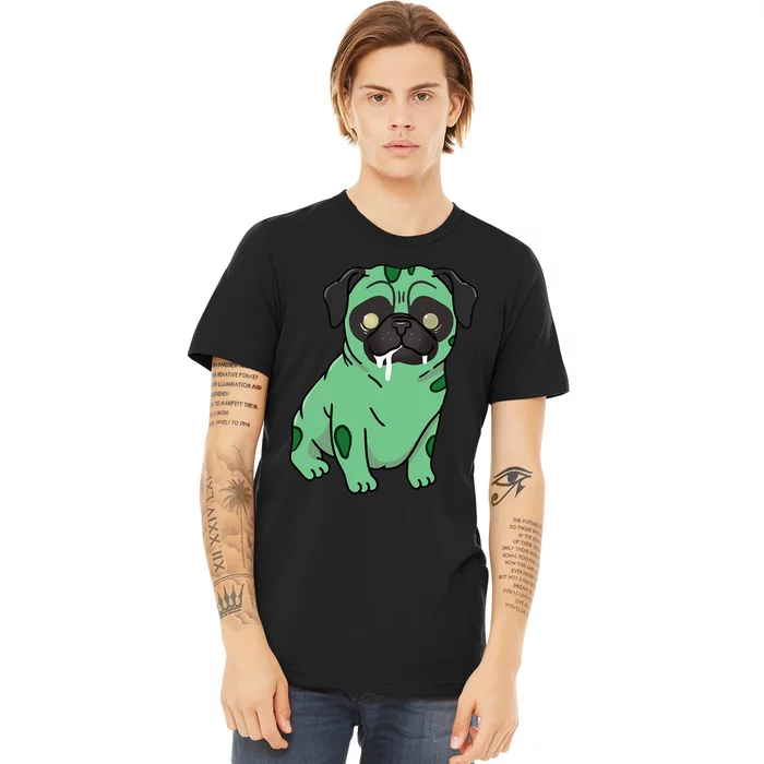 Spooky Pug Zombie Costume Premium T-Shirt