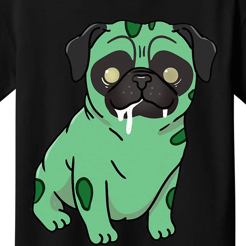 Spooky Pug Zombie Costume Kids T-Shirt