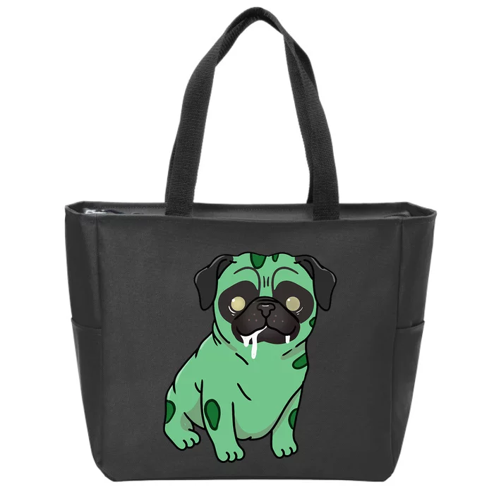 Spooky Pug Zombie Costume Zip Tote Bag