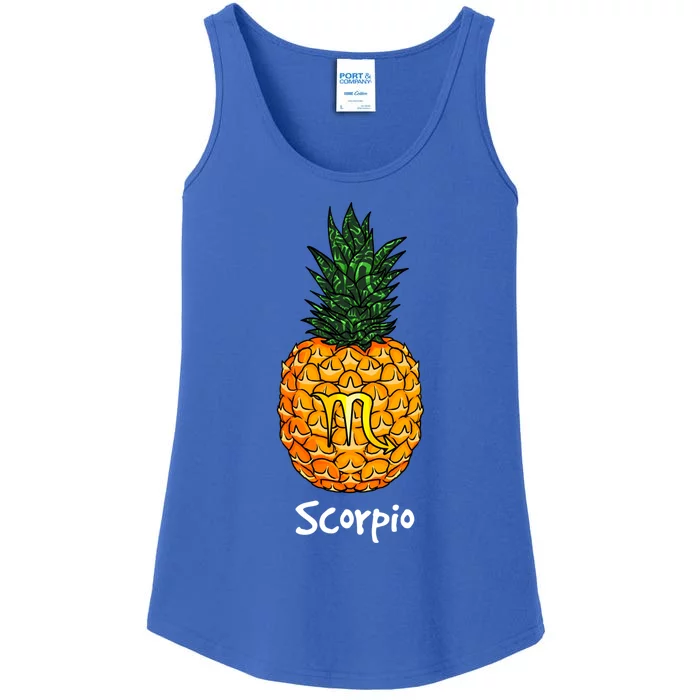 Scorpio Pineapple Zodiac Sign Cute Gift Ladies Essential Tank