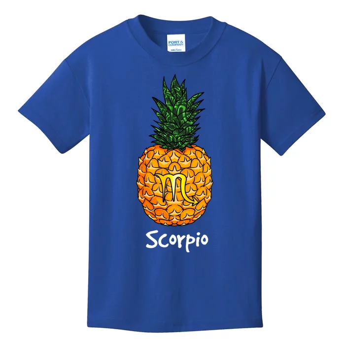 Scorpio Pineapple Zodiac Sign Cute Gift Kids T-Shirt