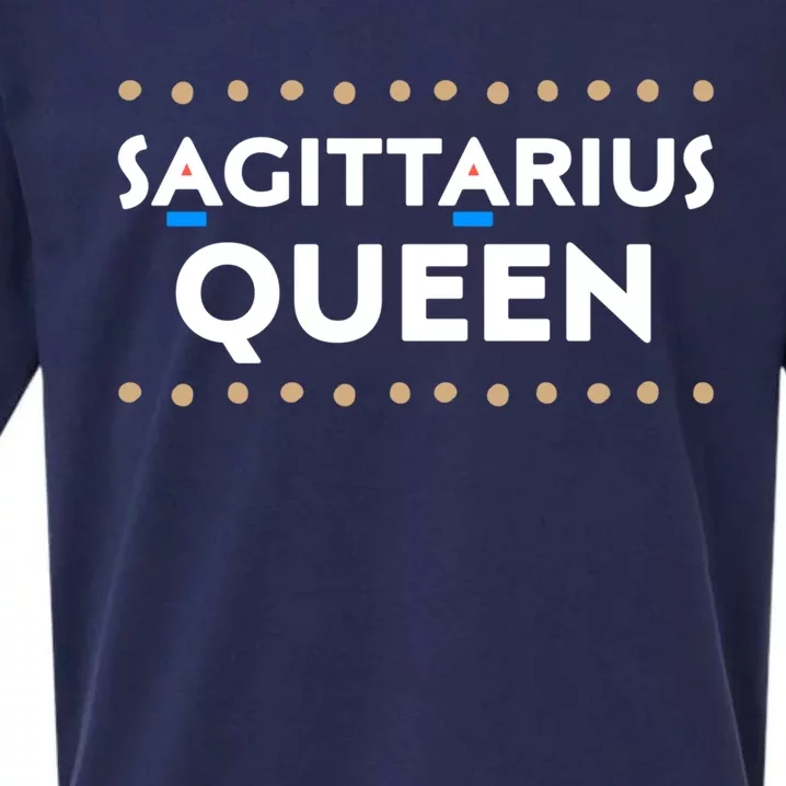 Sagittarius Queen African American Pride Black Melanin Gift Sueded Cloud Jersey T-Shirt