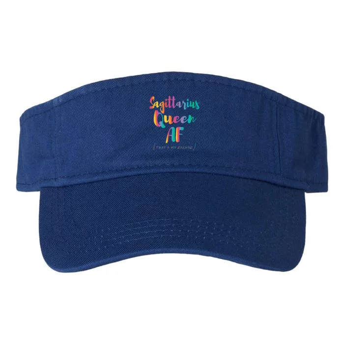 Sagittarius Queen Af Thats My Excuse Zodiac Sign Birthday Gift Valucap Bio-Washed Visor