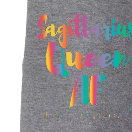 Sagittarius Queen Af Thats My Excuse Zodiac Sign Birthday Gift Doggie 3-End Fleece Hoodie