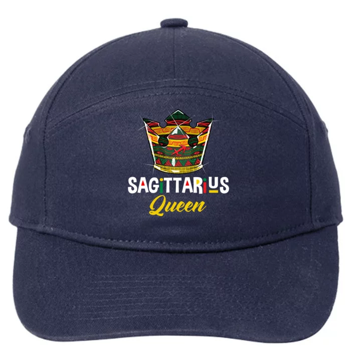 Sagittarius Queen African Pride Zodiac Sign Crown Meaningful Gift 7-Panel Snapback Hat