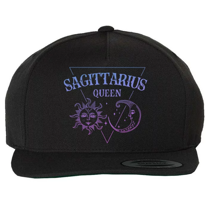 Sagittarius Queen / Blue Sun And Moon Sagittarius Birthday Great Gift Wool Snapback Cap