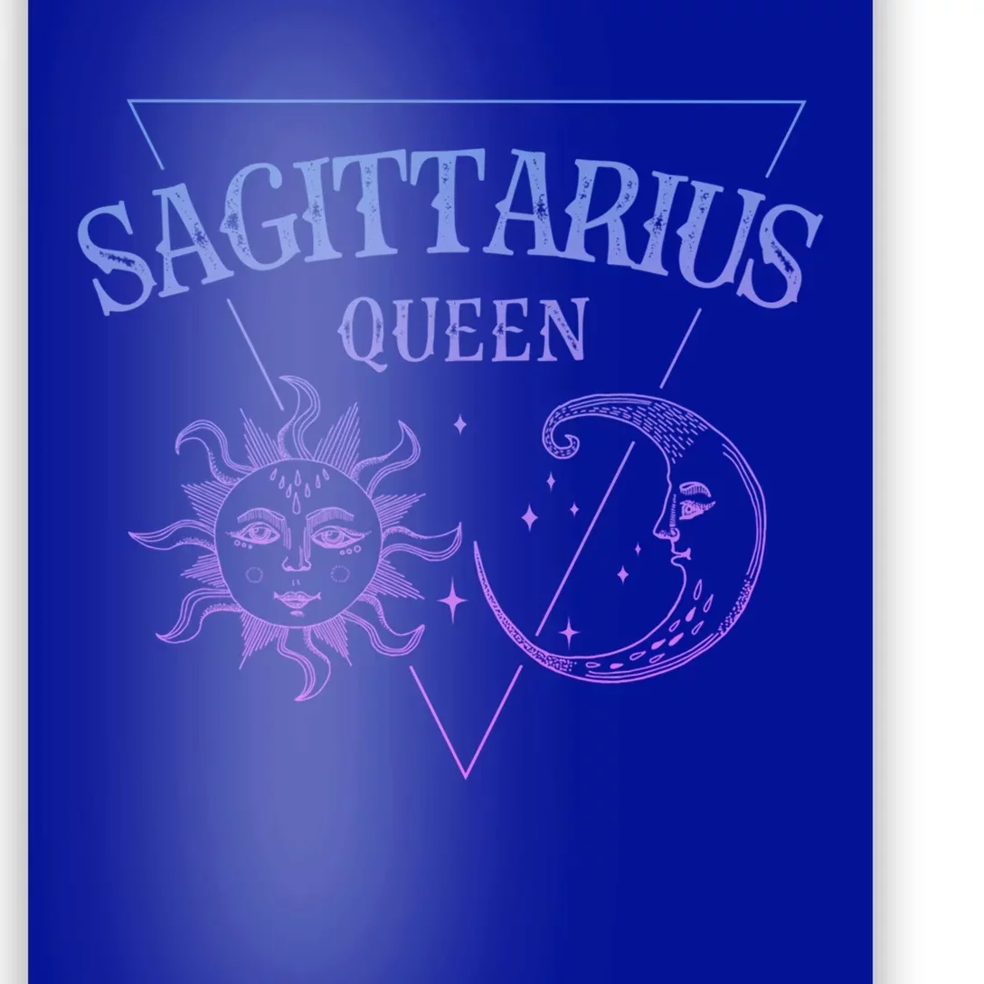 Sagittarius Queen / Blue Sun And Moon Sagittarius Birthday Great Gift Poster