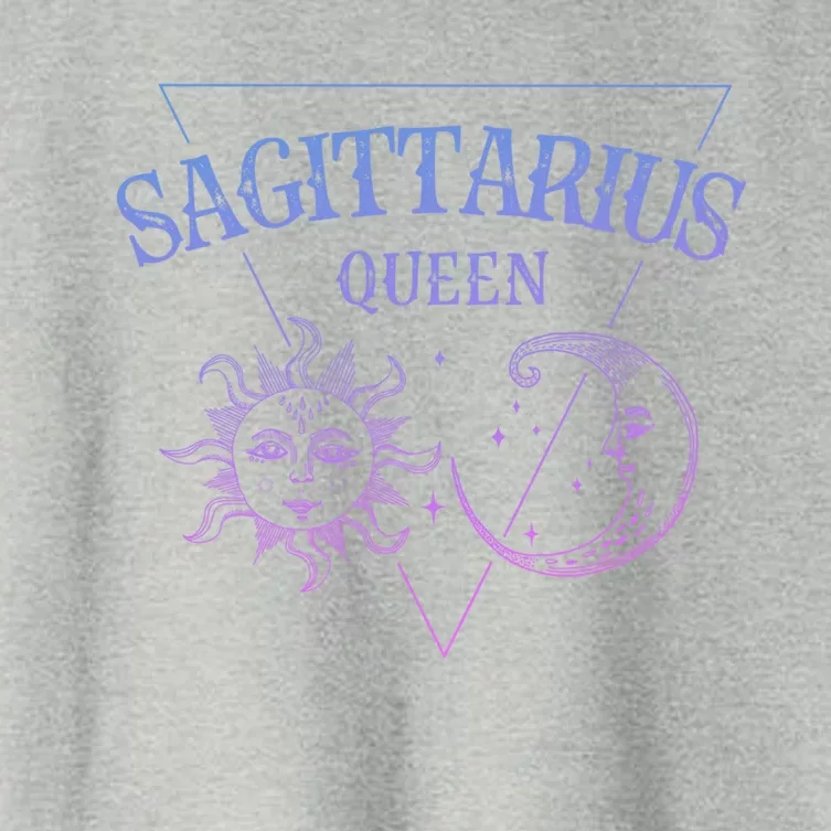 Sagittarius Queen / Blue Sun And Moon Sagittarius Birthday Great Gift Women's Crop Top Tee