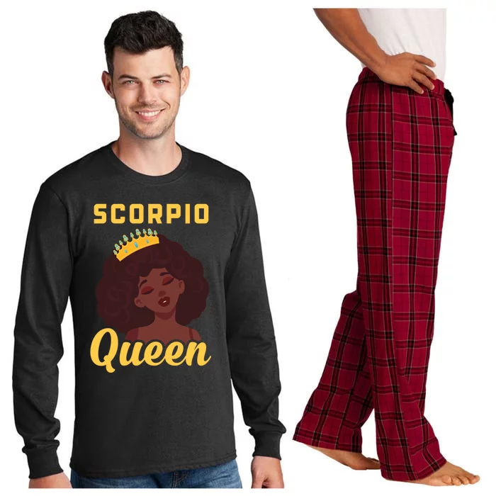 Scorpio Queen Birthday Black Gift Long Sleeve Pajama Set