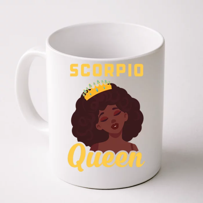 Scorpio Queen Birthday Black Gift Front & Back Coffee Mug