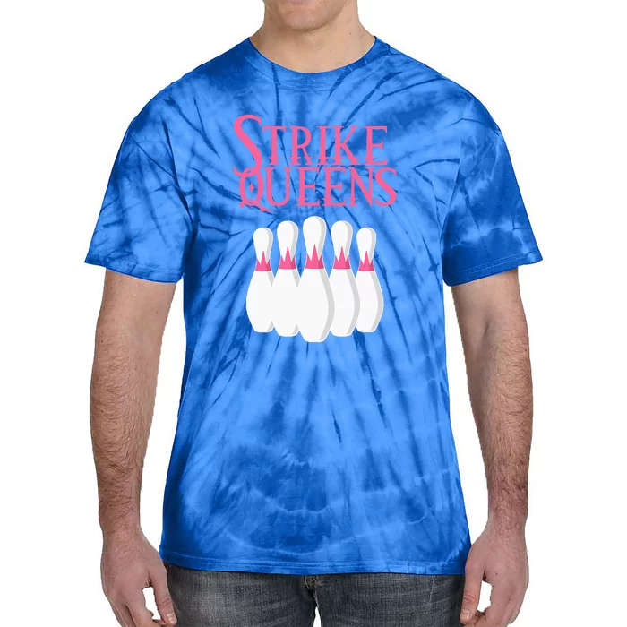 Strike Queens Bowling For Women And Girl Tie-Dye T-Shirt