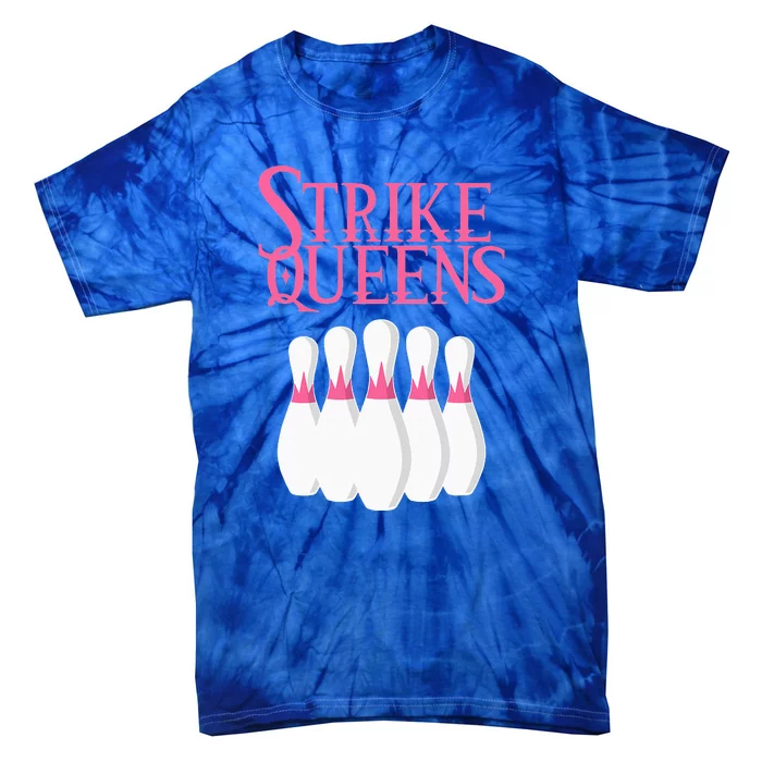 Strike Queens Bowling For Women And Girl Tie-Dye T-Shirt