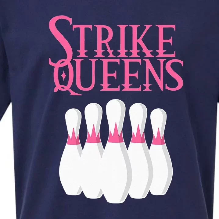 Strike Queens Bowling For Women And Girl Sueded Cloud Jersey T-Shirt