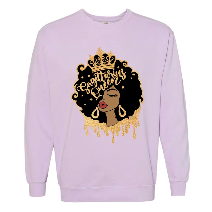 Sagittarius Queen Born In November 22 December 21 Gift Garment-Dyed Sweatshirt