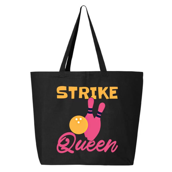 Strike Queen Bowling Team Bowler Gift 25L Jumbo Tote