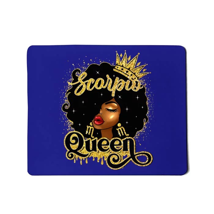 Scorpio Queen Birthday Afro Natural Hair Black Wo Mousepad