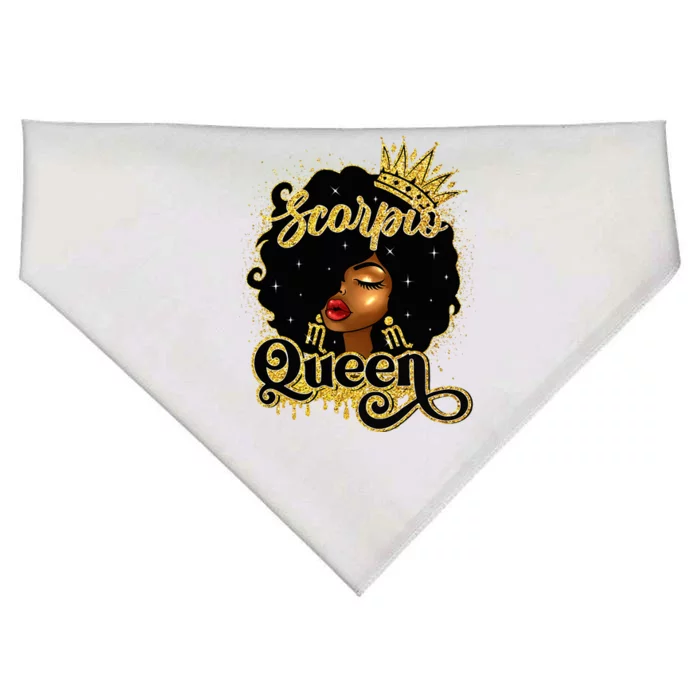 Scorpio Queen Birthday Afro Natural Hair Black Wo USA-Made Doggie Bandana