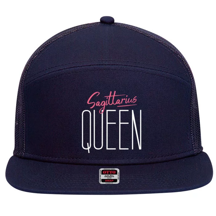 Sagittarius Queen / Classy Sagittarius Quote Design Gift 7 Panel Mesh Trucker Snapback Hat