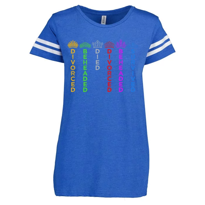 Six Queens Crowns Cute Gift Six The Musical Colors Gift Enza Ladies Jersey Football T-Shirt