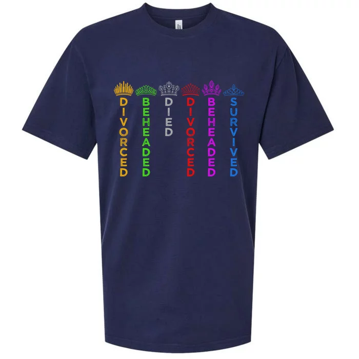 Six Queens Crowns Cute Gift Six The Musical Colors Gift Sueded Cloud Jersey T-Shirt