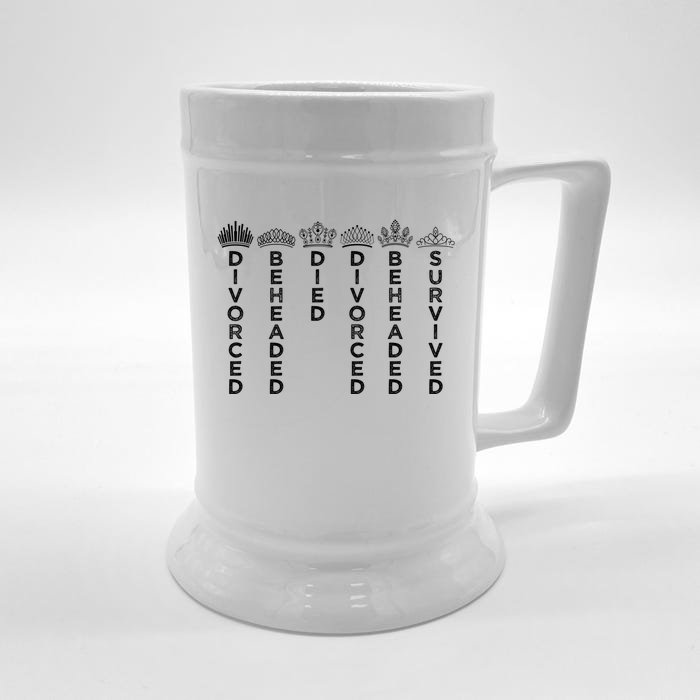 Six Queens Crowns Six: The Musical Gift Front & Back Beer Stein