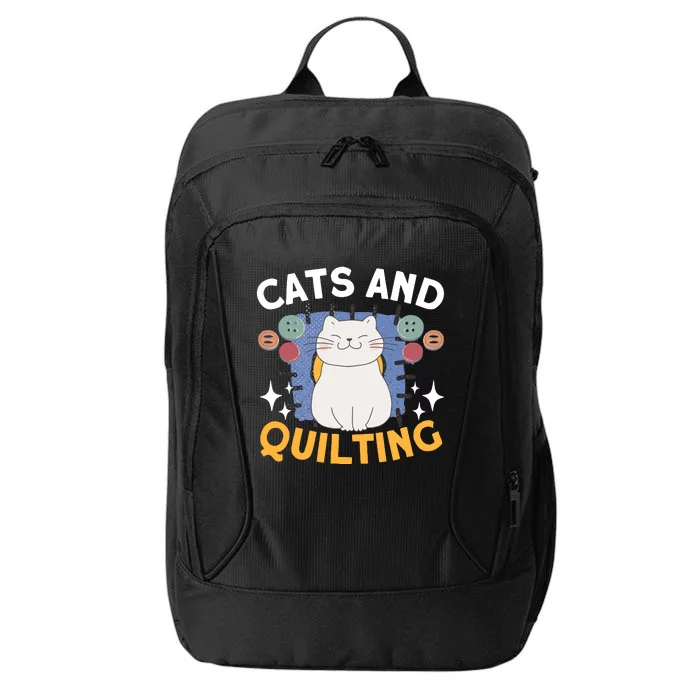 Sewing & Quilting Cats Sewer Quilters Novelty Sewing City Backpack